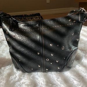 Black Coach Studded Bag